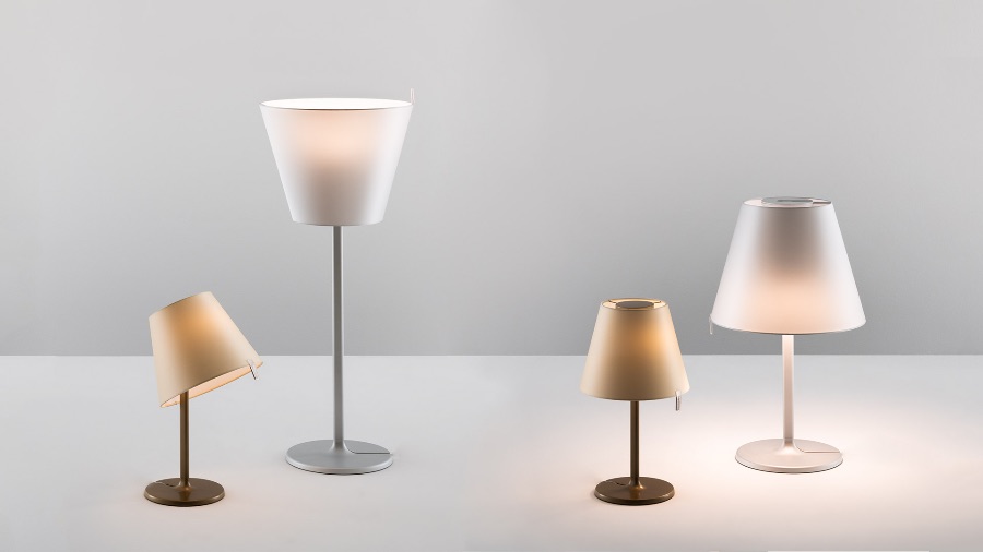 MELAMPO Lampe de table avec abat jour amovible