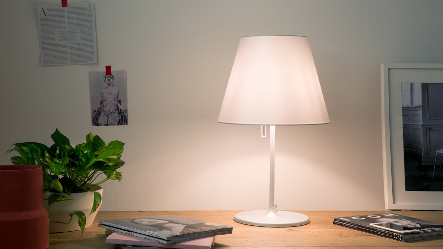 MELAMPO Lampe de table avec abat jour amovible