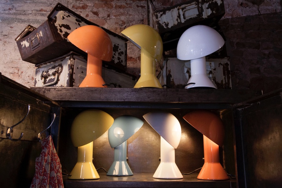 ELMETTO Lampe de table très colorée avec diffuseur amovible