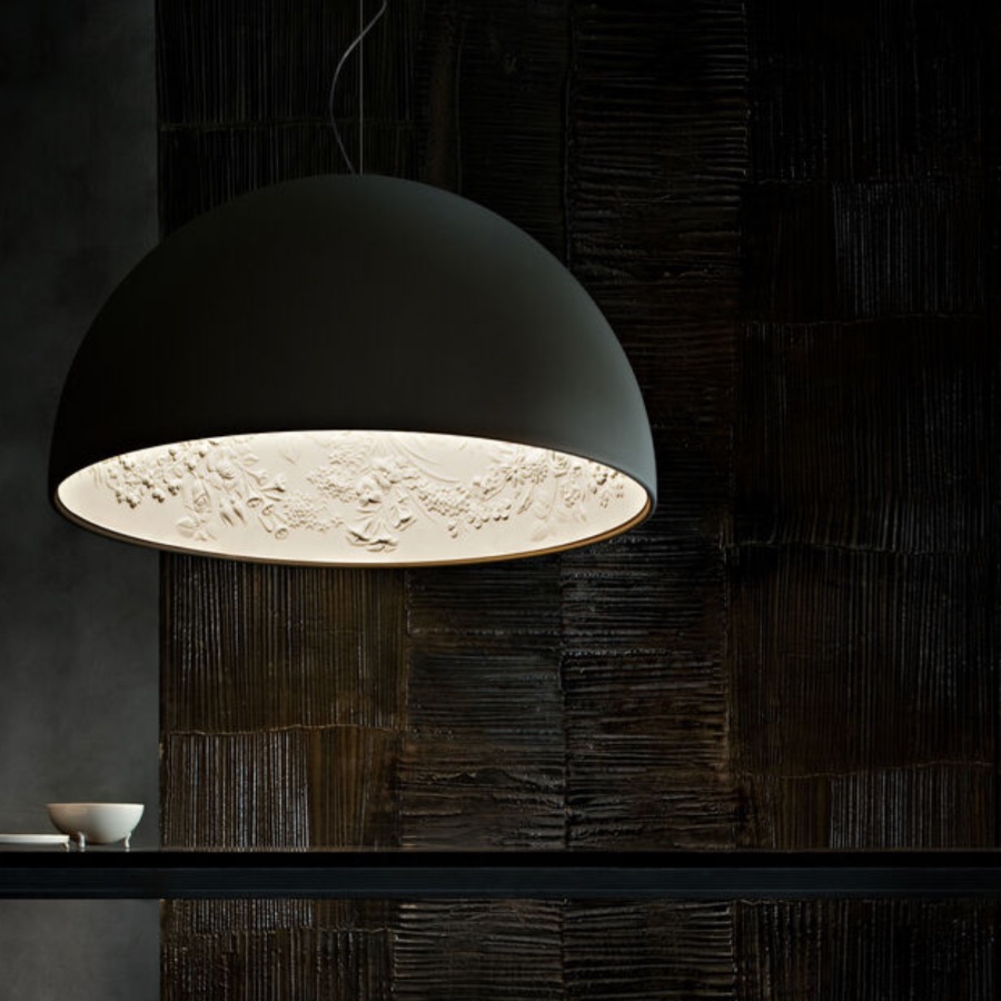 SKYGARDEN Suspension avec moulures à l'intérieur du diffuseur