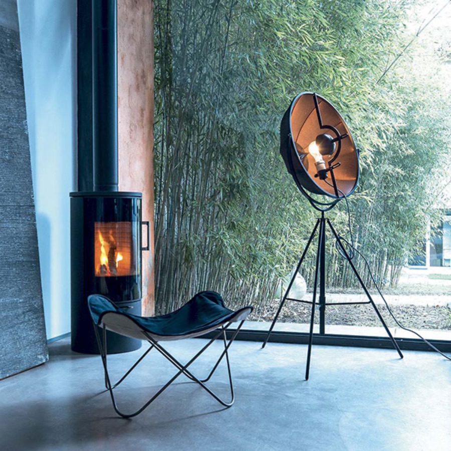 Fortuny Lampadaire ressemblant à un ancien appareil photo