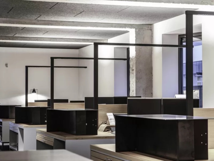 Lens Single F Luminaire de bureau fin